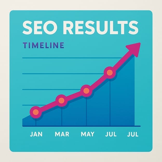 SEO concurrentieanalyse met keyword grafieken op groot scherm