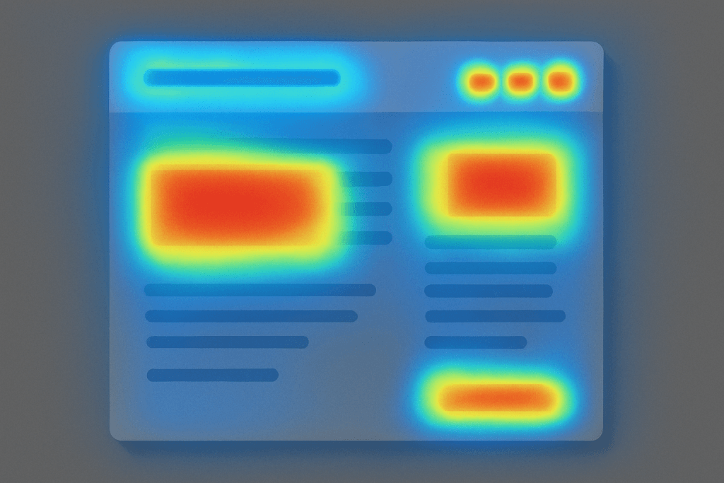 Voorbeeld van een website heatmap